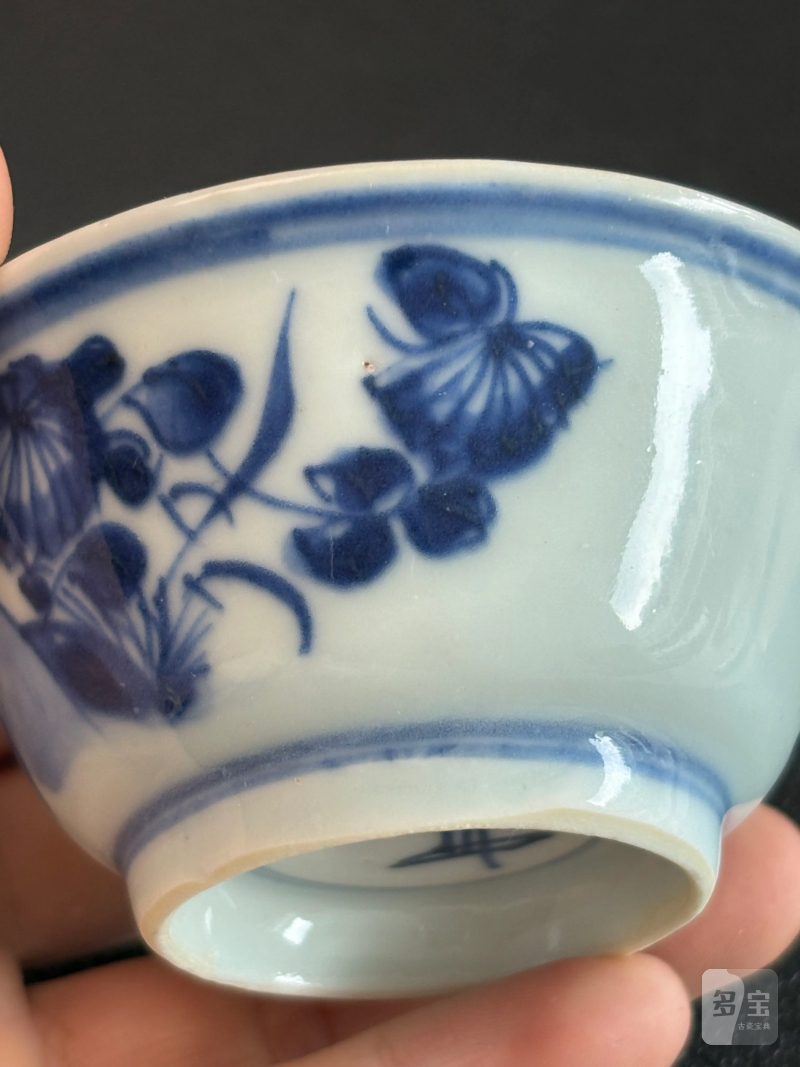 清康熙 青花花卉纹杯碟一套 - 图14